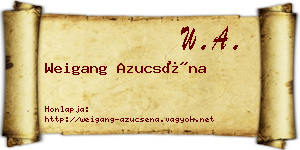 Weigang Azucséna névjegykártya